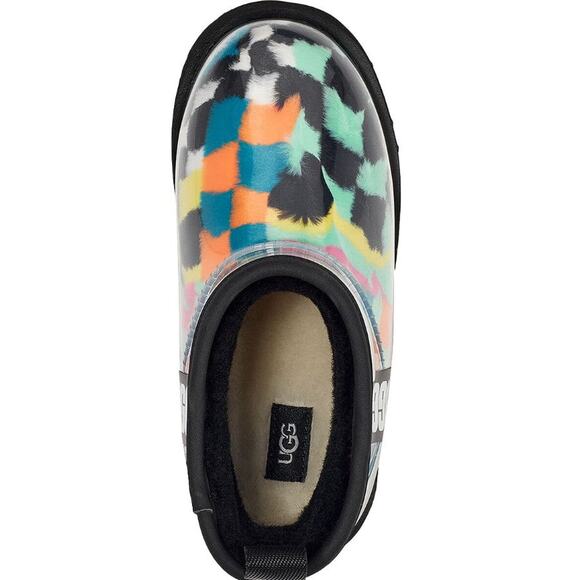Ugg Kids Classic Clear Checkerboard Waterproof Boot - 10 M Black Multi - Picture 4 of 5